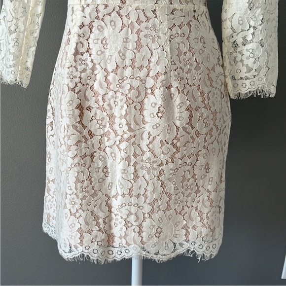 Nasty Gal Lace Overlay Dress Cream - Picture 6 of 13